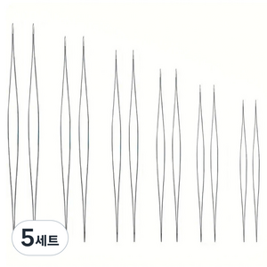 코히모 비즈 공예용 배바늘 6종 x 2p 세트 5W0630, 5세트