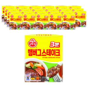 오뚜기3분 햄버그스테이크, 140g, 24개