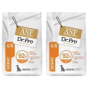 ANF 닥터프로 독 처방식 사료, 유리너리+결석, 1.2kg, 2개