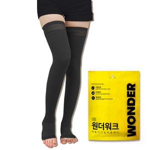 원더워크 의료용 압박용밴드 발트임 블랙, 1개, 허벅지형