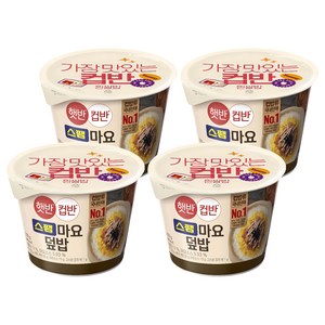 햇반컵반 스팸마요 덮밥, 219g, 4개