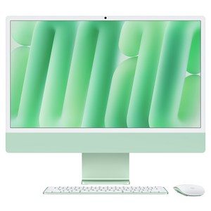 Apple 아이맥 24 M4칩, 그린, M4 10코어, 10코어 GPU, 24GB, 2TB, 스탠다드 글래스