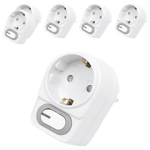 에코파워탭 국내 제조 LED 절전형 L자형 멀티탭 1구 EPM-L4011, 8.2cm, WHITE, 6개