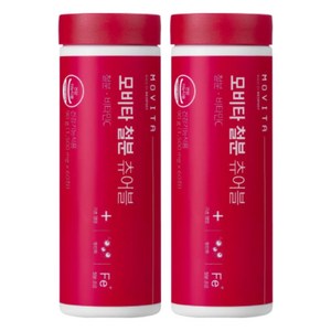 모비타 철분 츄어블 90g, 2개, 60정