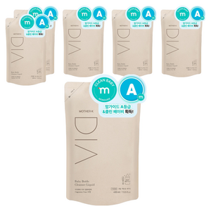 마더케이 유아용 디아 젖병세정제 리필형 무향, 400ml, 6개