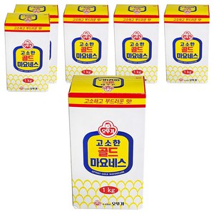 오뚜기 고소한 골드마요네스, 1kg, 6개