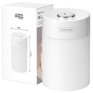 홈플래닛 무드 라이팅 미스트 분사 미니 가습기 600ml, 화이트, LLD-J261