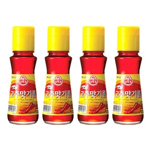 오뚜기옛날 고추맛 기름, 80ml, 4개