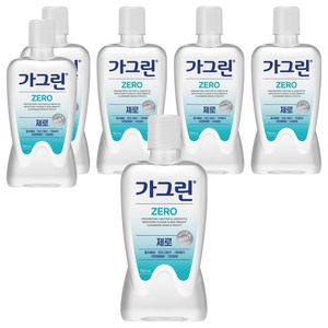 가그린 제로 구강청결제, 750ml, 6개