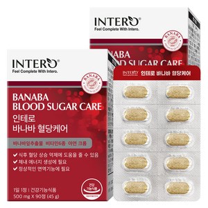 인테로 바나바 혈당케어 45g, 90정, 2개