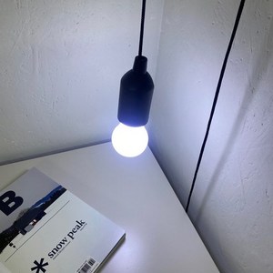 레나에너지 당기는 LED 줄전구 무드등, 블랙