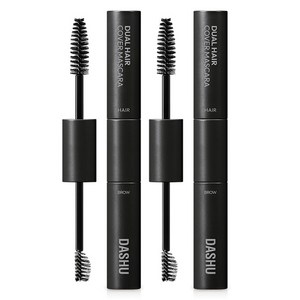 다슈 데일리 듀얼 헤어 커버 마스카라 10g, 01 내추럴 블랙, 2개