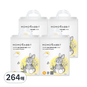 모모래빗 에코컴포트핏 팬티기저귀 유아용, 특대형(XL), 264매