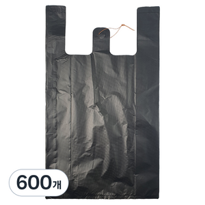 월드크린 손잡이 비닐 봉투 검정, 40L, 600개