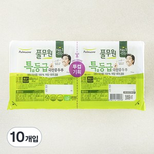 풀무원 특등급 국산콩 두부 부침찌개 겸용, 300g, 10개입