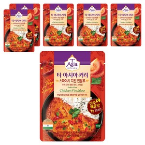 티아시아키친 스파이시 치킨 빈달루 커리, 170g, 6개