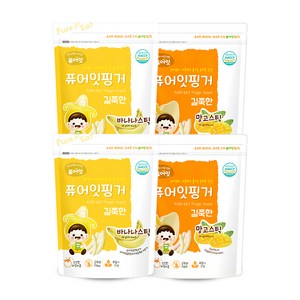 퓨어잇 핑거 길쭉한 망고스틱 2p + 바나나스틱 2p, 망고, 바나나, 1세트