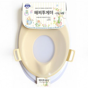 해피투게더 유아겸용 항균 변기커버 O형 대형, 레몬옐로우