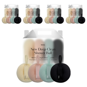 헤트라스 뉴 딥클린 샤워볼 4종 선물세트, Cream + Pink + Blue + Black, 4개입, 5세트