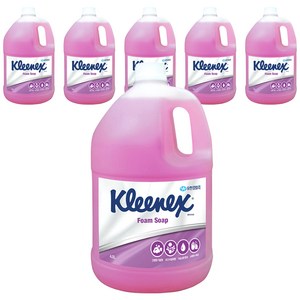 크리넥스 폼솝 핸드워시 로즈라일락향, 4L, 6개