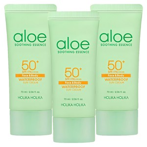 홀리카홀리카 알로에 워터프루프 선크림 SPF50+ PA++++, 70ml, 3개