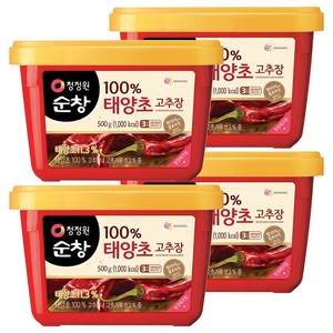 청정원순창 태양초 고추장, 500g, 4개
