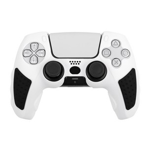 잼몬스터 PS5 듀얼센스 배색 실리콘 커버 2세대, 배색 화이트, 1개