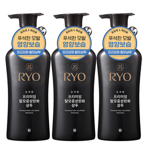 려 초의방 프리미엄 탈모증상완화 샴푸, 490ml, 3개
