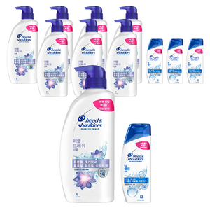 헤드앤숄더 퍼퓸 프레쉬 샴푸 800ml x 2p + 딥클린 샴푸 90ml x 1p 세트, 4세트