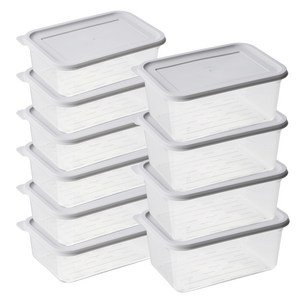 코멧 홈 국내생산 엘라스토머 직사각 다목적 보관용기 10개 혼합세트, 1세트