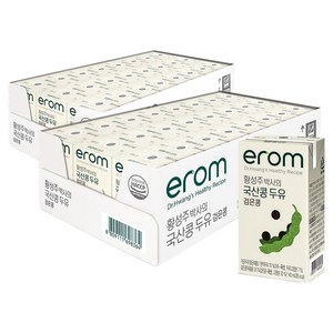이롬 황성주 박사의 국산콩 두유 검은콩, 140ml, 48개