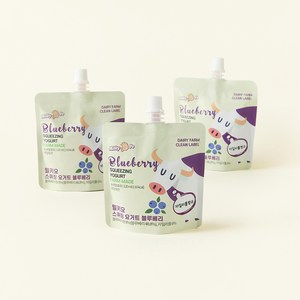 밀키요 스퀴징 요거트 블루베리, 120ml, 3개입, 1개