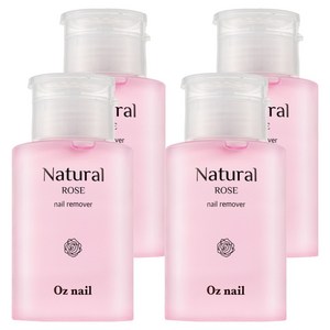 오즈네일 내추럴 로즈 네일 리무버, 4개, 200ml