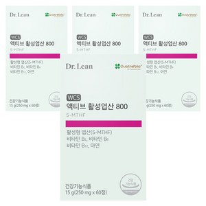 닥터린 액티브 활성엽산 800, 60정, 4개