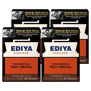 이디야 마일드아메리카노 원두커피믹스, 1g, 30개입, 4개