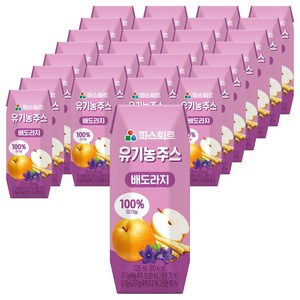 파스퇴르 유기농주스, 125ml, 48개, 혼합맛(배/도라지)