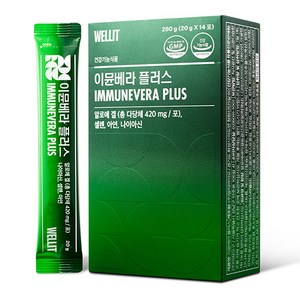 웰릿 정품 이뮨베라 플러스 알로에 면역젤리 14p, 280g, 1개