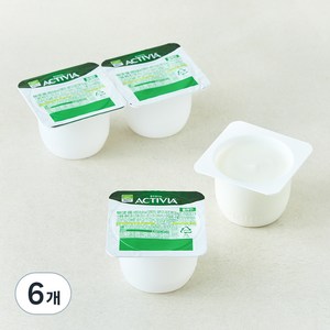 풀무원다논 액티비아 컵 플레인, 80g, 6개