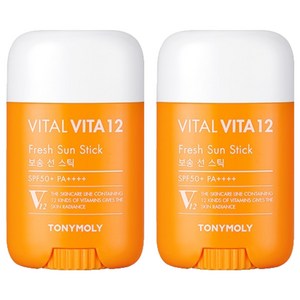 토니모리 바이탈 비타12 보송 선스틱 SPF50+ PA++++, 22g, 2개