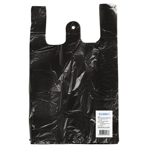 크린아이 검정 손잡이 비닐봉투 4호, 18L, 100개