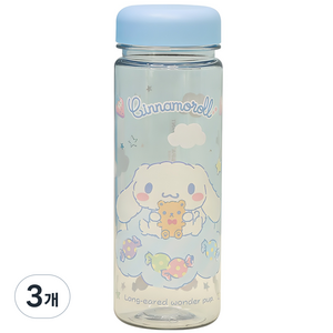 릴팡 시나모롤에코 트라이탄 보틀, 혼합색상, 500ml, 3개
