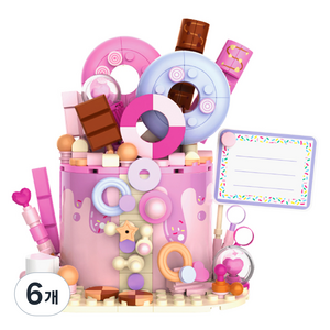 DIY 케이크 블록 만들기 키트, 버블 도넛 케이크, 6개