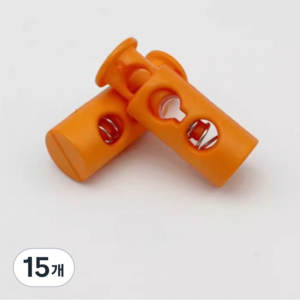 미소로운 타원형 끈길이 조절 버클 24 x 9 x 4.5 mm, 오렌지, 15개