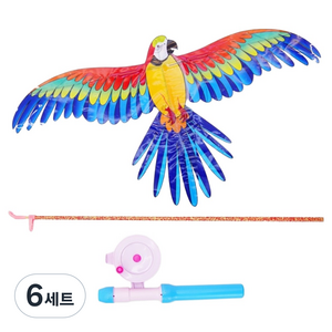 토이토 낚시대 + 앵무새 연 기본형 + 얼레 세트, 6세트