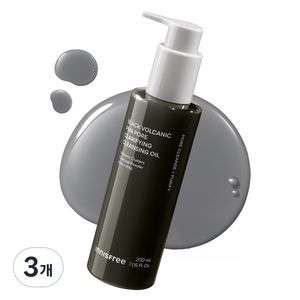 이니스프리 블랙 화산송이 파하 모공 클렌징 오일, 3개, 200ml