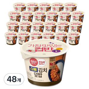 햇반컵반 스팸김치덮밥, 251g, 48개