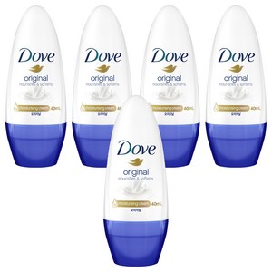 도브 오리지날 롤온 데오드란트, 40ml, 5개