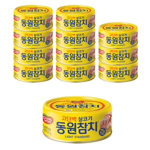 동원참치 살코기 라이트 스탠다드, 135g, 12개