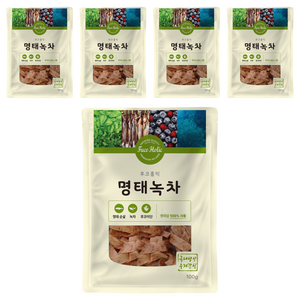 후코홀릭 강아지 건조 간식, 혼합맛(명태/녹차), 100g, 5개