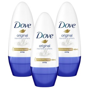 도브 오리지날 롤온 데오드란트, 40ml, 3개